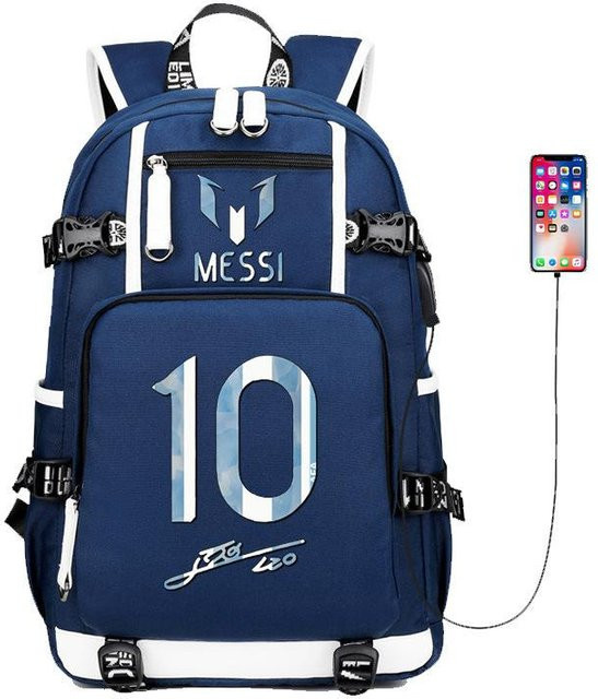 3-teiliges Schulrucksack-Set in Blau aus Oxford-Stoff mit Schultasche und Federmäppchen, H x B x T: 48 x 31 x 15 cm - Bild 1