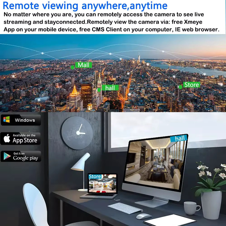 XMEYE 8MP 4K AHD Videoüberwachungssystem mit Gesichtserkennung, 8CH DVR-Kit und wasserdichten BNC-Kameras für den Außenbereich, Weiß - Bild 5