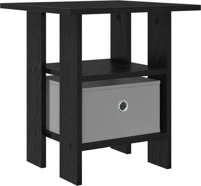 vidaXL Nachttisch in Schwarz und Eichen-Optik aus Holzwerkstoff, B/T/H: 41 x 40 x 45 cm - Bild 1