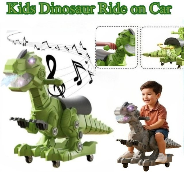 SONGYI Dinosaurier-Fahrt, Spielzeugauto, mit Musik, Licht und Nebelspray - Bild 1