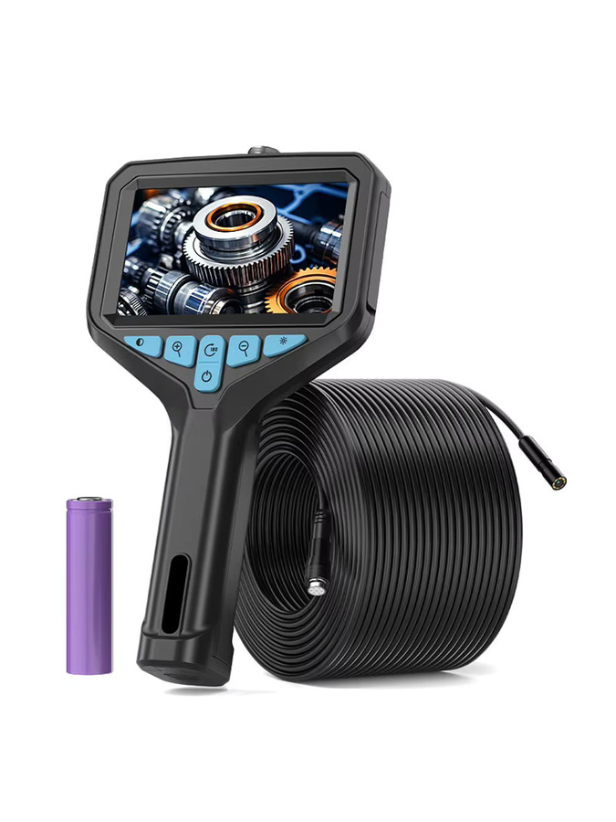 ENWOR Endoskop Kamera mit 4,3 Zoll IPS Bildschirm, wasserdichte 8mm Sonde und 8 LEDs, starres Kabel für Automotive und Pipeline Inspektion, Farbe: Schwarz - Bild 7