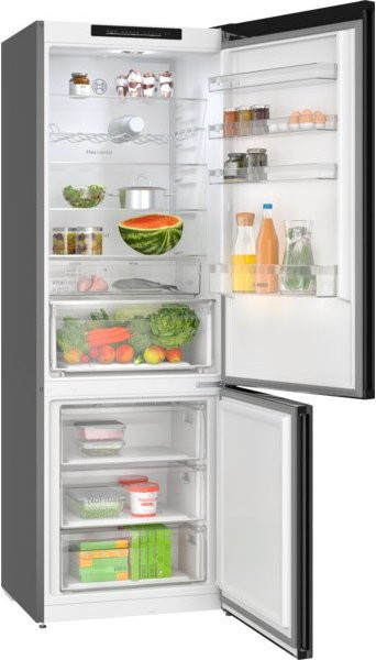 Bosch Kühl-Gefrierkombination KGN492XCF in Edelstahl Schwarz mit No-Frost und Zero Degree Zone - Bild 1