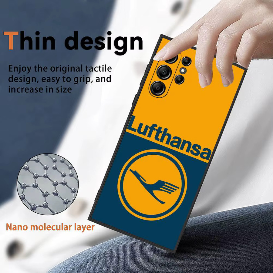 Lufthansa German Airlines Handyhülle Frosted Soft Cover für Samsung Galaxy S25 S24 S23 S22 S21 S20 Ultra Plus in Multicolour - Bild 3