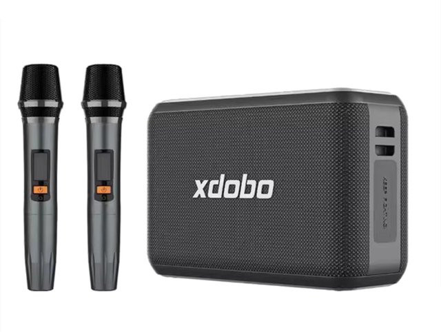XDOBO X8 Pro Tragbarer kabelloser Bluetooth Lautsprecher mit zwei Mikrofonen und IPX5 Wasserdichtigkeit in Schwarz - Bild 1