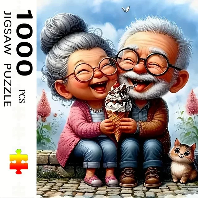Ravensburger Großeltern mit Eis, Puzzle, 1.000 Teile - Bild 1
