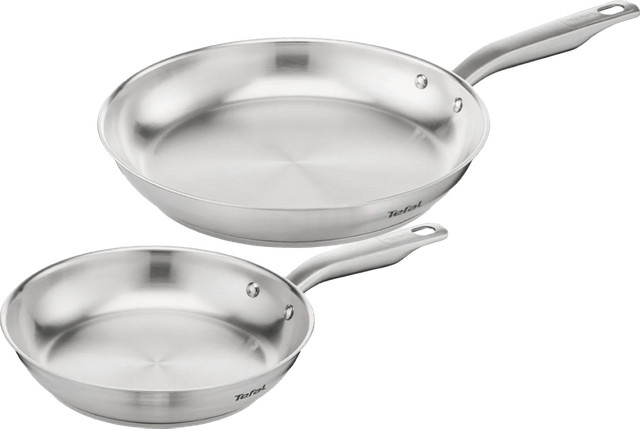 Tefal Virtuoso Bratpfannenset aus Edelstahl mit Non-Stick-Beschichtung, Silber, Durchmesser: 24 cm und 28 cm - Bild 1