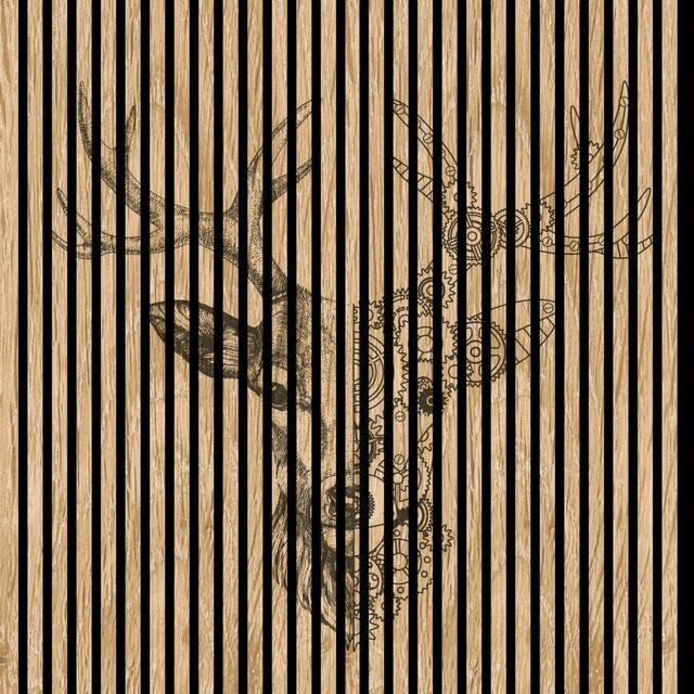 FN Acustico Akustikplatte Deer 1 in Bunt aus PET und MDF mit modernem Design, B/H/T: 113,3 x 199,5 x 1,9 cm - Bild 1