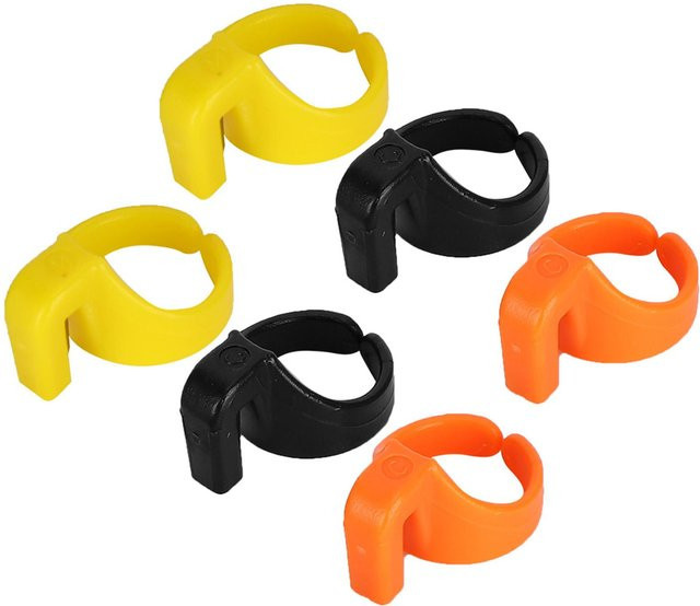 GoolRC Set mit 6 Fadenabschneidern als Ringfingerklingen in Schwarz und Multicolour aus gehärtetem Stahl für Nähen und Handwerk - Bild 1