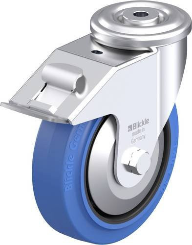 Blickle LER-POEV 160R-FI-SB-FA Stahlblech-Lenkrolle aus verzinktem Stahl mit Rad-Durchmesser 160 mm und einer Tragfähigkeit von 300 kg - Bild 1