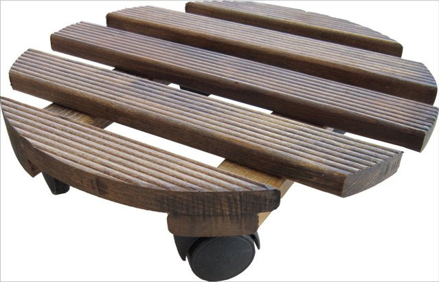 OBI Pflanzenroller rund in Dunkelbraun Durchmesser: 30 cm - Bild 1