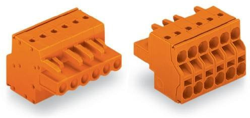 WAGO Buchsengehäuse-Kabel 231 Polzahl 8 in Orange, 50 Stück, Rastermaß: 5.08 mm, 231-2308/026-000 - Bild 1