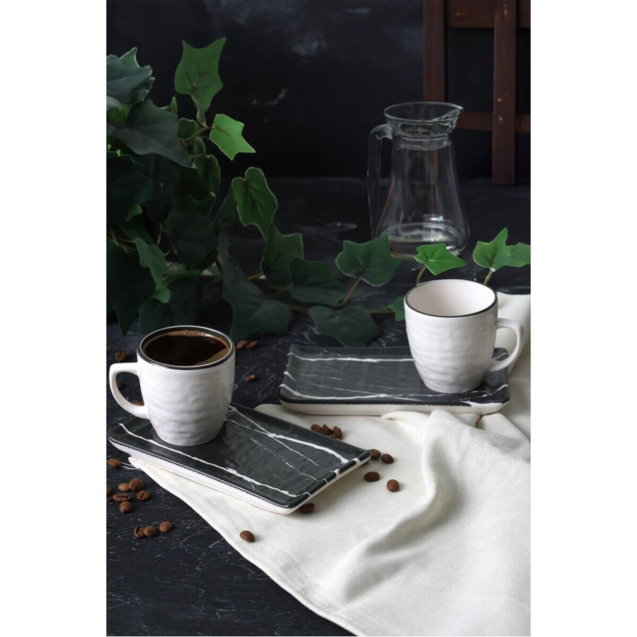 HermiaConcept Kaffeetassen-Set Quebec 4-tlg. aus Steinzeug in Multicolor - Bild 3
