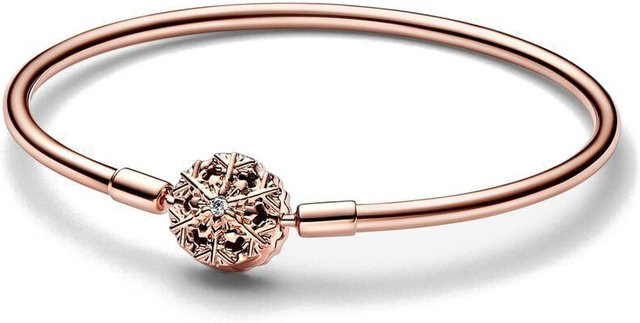 DR-Jewelry Armband, 925 Sterling Silber, vergoldet, Herzförmige Schneeflocke, Damen, 21 cm - Bild 1