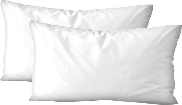 Pocoline Kissenbezug Jersey aus Baumwolle Weiß B/L: 80 x 80 cm - Bild 1