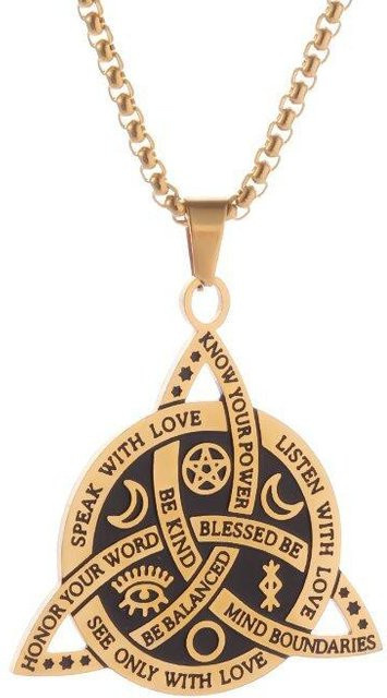 YIRAN Halskette Edelstahl, Stern und Mond, Gold, Unisex - Bild 1