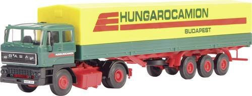 Kibri H0 Modell LKW Raba 2-achs Zugmaschine mit Hungarocamion Planenauflieger 14699 - Bild 1