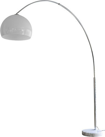 SalesFever Bogenstandleuchte in Weiß mit E27 Fassung, dimmbar, Höhe: 230 cm