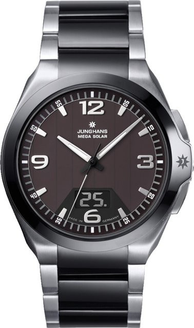 Junghans Herrenuhr Spektrum Mega Solar, Edelstahl, 42 mm, Schwarz, 10 ATM - Bild 1