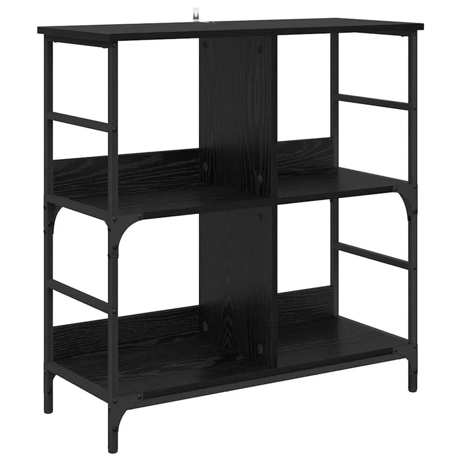 vidaXL Regal in Schwarz und Eichen-Optik im Industrial-Design, B/T/H: 78,5 x 33 x 82 cm - Bild 2