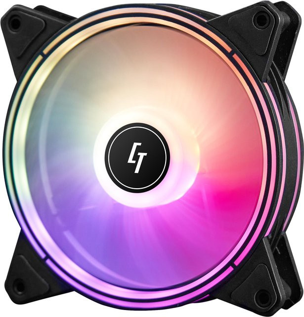 Chieftec Chieftronic Nova NF-1225RGB Gehäuselüfter in Schwarz mit Multicolour RGB-Beleuchtung, 120 mm - Bild 1