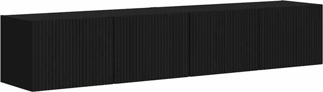 vidaXL TV-Wandschrank Set aus Holzwerkstoff in Schwarz, 2 Stück, B/T/H: 60 x 31 x 29,5 cm - Bild 1