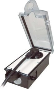 Bachmann Aufputz-Außensteckdose abschließbar Schwarz Transparent 924.3491 - Bild 1