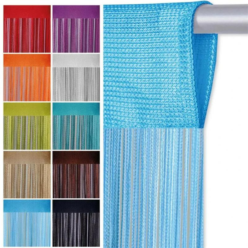 Big House decor Fadenvorhang aus Polyester als Trennwand und Raumteiler in Dunkelbraun, B: 300 cm, H: 300 cm - Bild 1