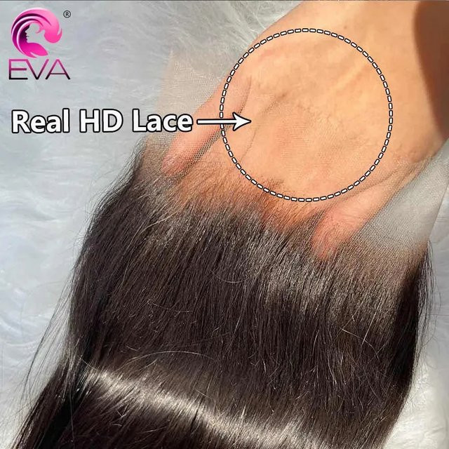 Eva Hair Echthaar-Spitze, HD-Verschluss, Unisex - Bild 1