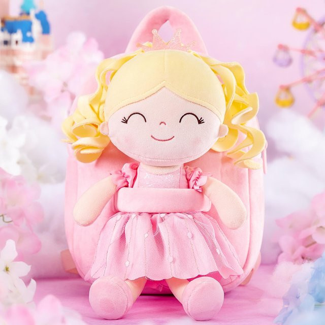 Kidsly Prinzessin Puppen Rucksack, Plüsch, Lila, ab 1 Jahr - Bild 1