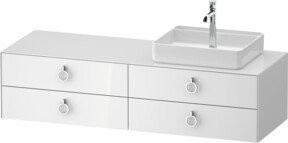 Duravit Waschtischunterschrank White Tulip in White, Breite: 160 cm, Tiefe: 55 cm, Höhe: 40,8 cm - Bild 1