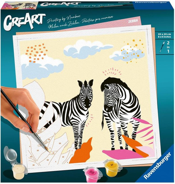 Ravensburger CreArt Malen nach Zahlen Zebra, ab 12 Jahre - Bild 1