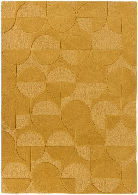 Flair Rugs Wollteppich Gigi in Gelb mit abstraktem Design, B/T: 160 x 230 cm - Bild 1