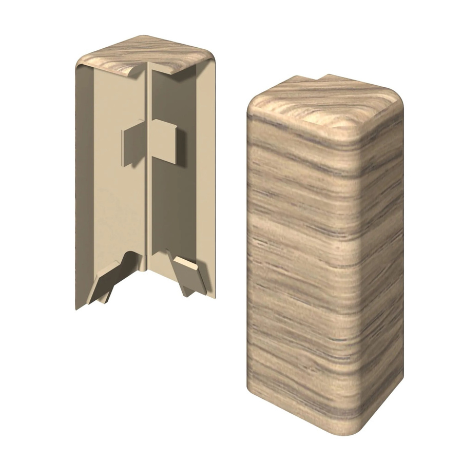 Egger Außenecke Kubisch Eiche Greige Beige Grau 2 Stück Höhe: 6 cm - Bild 2