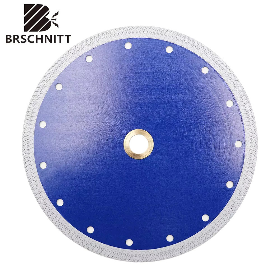 BRSCHNITT Professionelle Diamanttrennscheibe für Granit, Beton, Marmor und Porzellan, Blau, Durchmesser: 200 mm - Bild 2