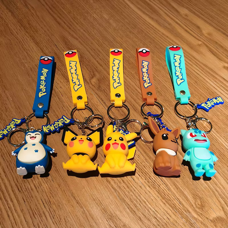 Potdemiel Schlüsselanhänger Pikachu, Snorlax, Eevee, Kinder - Bild 2