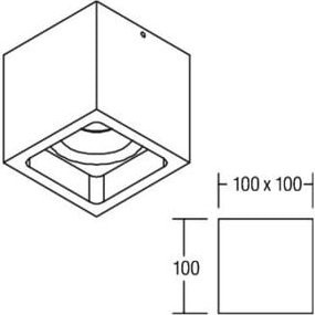 Brumberg LED-Aufbaudownlight quadratisch in Schwarz mit 15W und 1125lm, Warmweiß 3000K - Bild 1