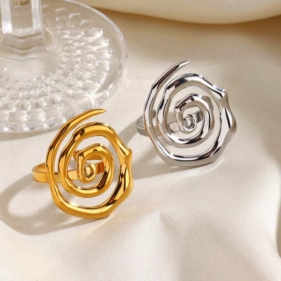sharelucky Ring Edelstahl, Muschel-Ozean-Serie, Damen - Bild 1