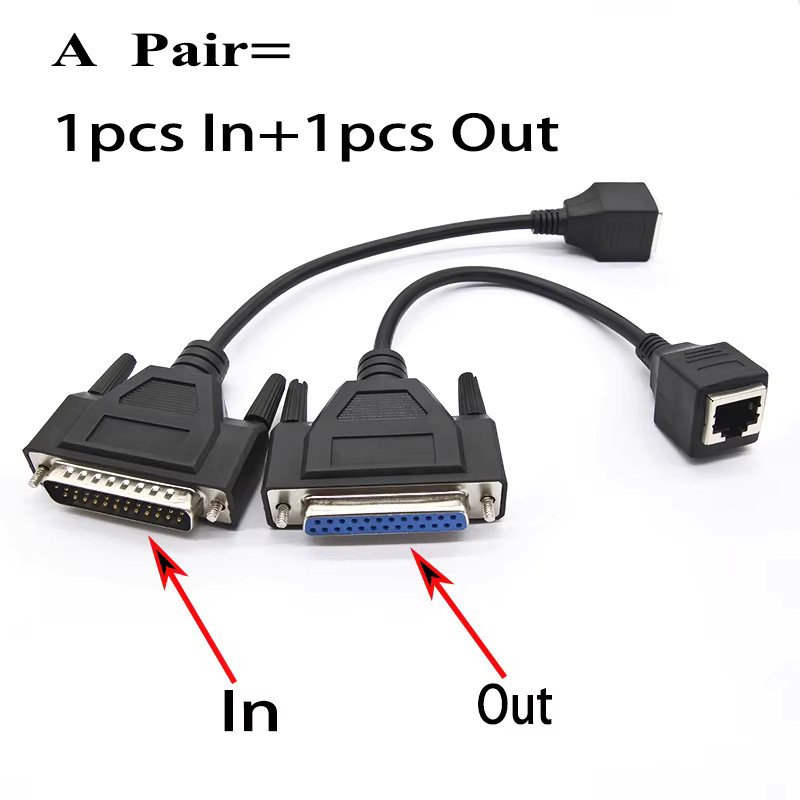 BAIYI LIGHT DB25 zu RJ45 Konverter ILDA Kabeladapter für Pangolin Quickshow FB3 und FB4 BEYOND Laser Software Controller, Schwarz - Bild 1