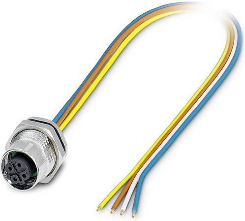 Phoenix Contact 1551529 Sensor-Aktor-Einbausteckverbinder M12 Buchse mit 4 Polen und 0,50 m Kabel, Multicolor - Bild 1