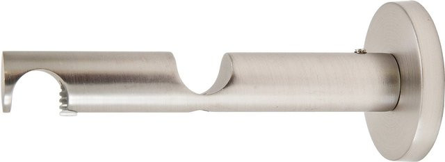 Mydeco Gardinenstange-Halterung Function Track für 2-läufige Schienen, Edelstahl-Optik, Silber, Durchmesser: 1,6 cm - Bild 1
