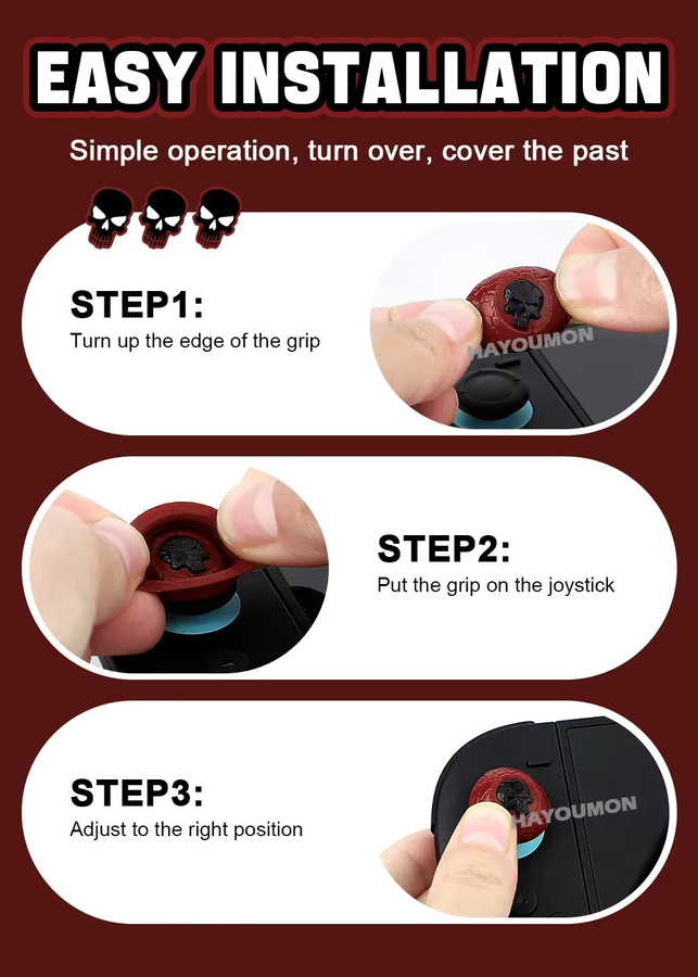 HeroAngel Silikon Daumengriffkappen für Nintendo Switch, PlayStation 5, PlayStation 4 Slim und Xbox Series X/S als Thumbstick Grip Cap Abdeckung - Bild 4