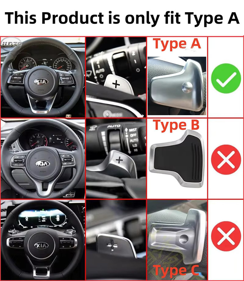 Schaltwippen und Schalthebel-Aufkleber Set für Kia Sorento 4 UM MQ4 GT-Line X-LINE Plug-In Hybrid 2016–2024 inklusive Lenkradverlängerung - Bild 5