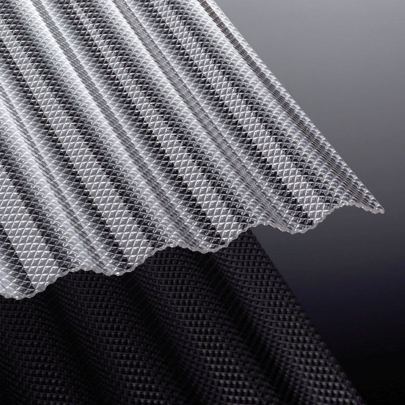 Tejemacro Polycarbonat Wellplatte glasklar mit Wabenstruktur, Breite: 104,5 cm, Dicke: 0,28 cm - Bild 1