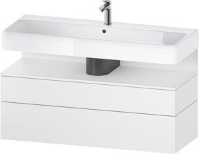 Duravit Waschtischunterschrank Qatego in Weiß mit 1 Kasten und Nischenbereich, B/T/H: 119 x 47 x 59 cm - Bild 1