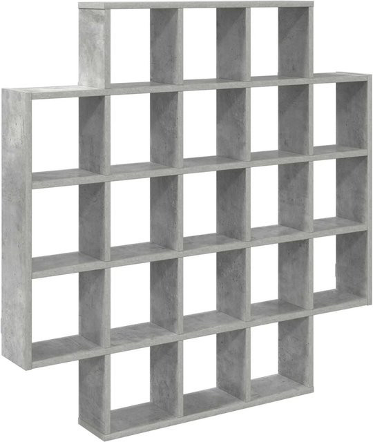 vidaXL Wandregal in Betongrau aus Holzwerkstoff, B/H/T: 100 x 100 x 13 cm - Bild 1