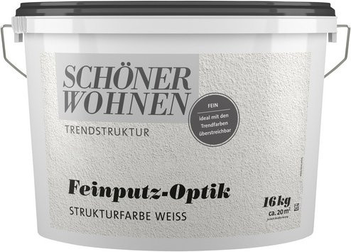Schöner Wohnen Strukturfarbe Trendstruktur in Putz-Optik, Weiß, Matt, Wasserbasiert - Bild 1