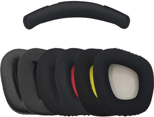 Corsair Ersatz-Ohrpolster aus Memory-Schaum für Void PRO ELITE RGB Kabelloses Gaming-Headset, Schwarz, Over-Ear Ohrmuscheln - Bild 1