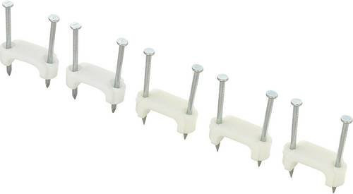 TRU Components Nagelschellen TC-DNF13203 zweilaschig Weiß 100 Stück mit maximalem Durchmesser 12,50 mm - Bild 1