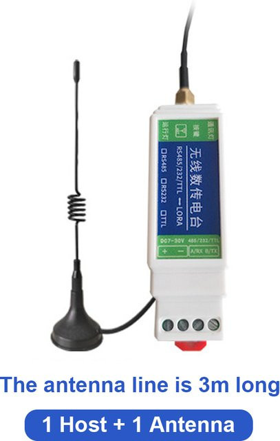 2 Stück Lora Drahtloses Datenübertragungsmodul mit RS485-Kommunikation, RS232-Datenübertragungs-Repeater und TTL-Seriellem Empfänger in Weiß - Bild 1