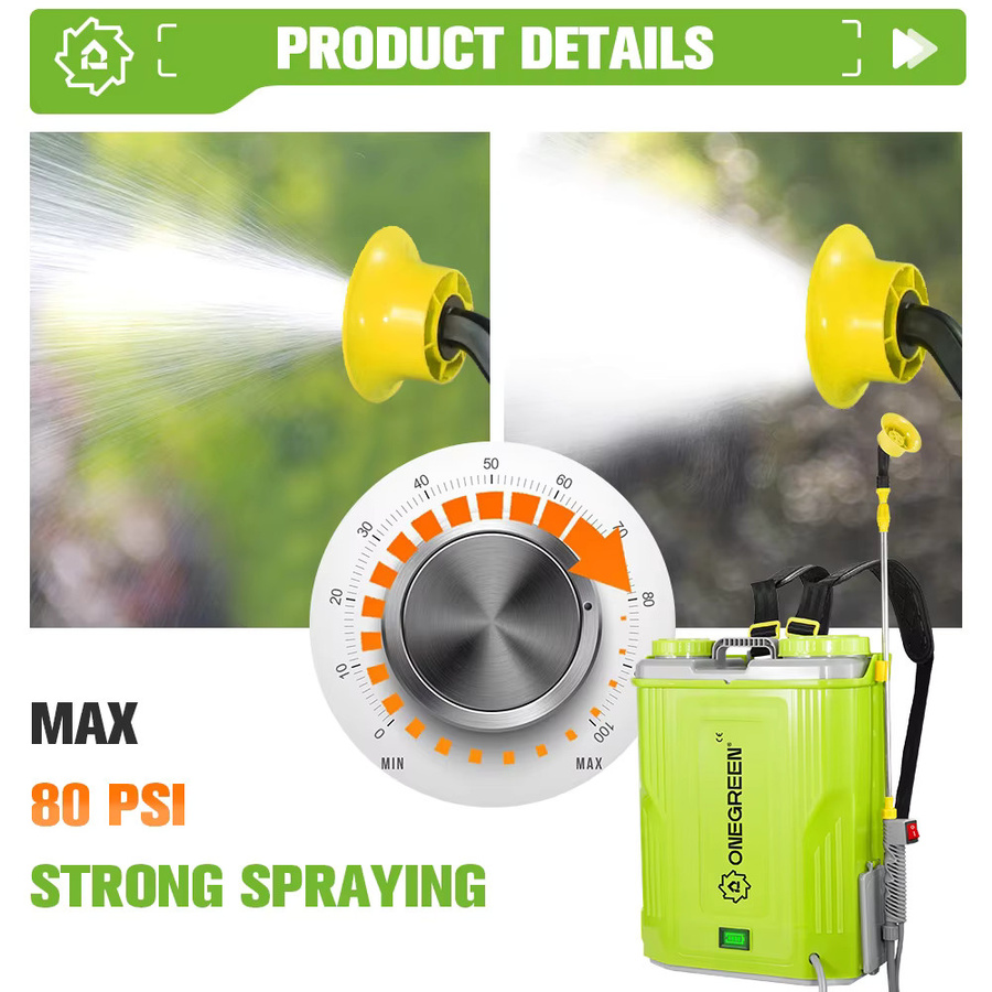 Elektrischer Akku-Sprayer Makita LXT für Landwirtschaft und Garten, 20 l, Grün, passend für Makita 18V Akkus - Bild 4